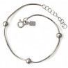 Pulsera Cola de Topo con Bolas en Plata de Ley 925mls