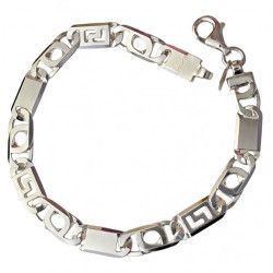 Pulsera de Caballero Alternada 3+1 en Plata de Ley 925mls