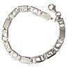Pulsera de Caballero Alternada 3+1 en Plata de Ley 925mls
