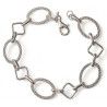 Pulsera Asas Planas y Rombos Entrelazadas en Plata de Ley 925mls