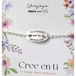 Pulsera Graduación con Mensaje en Plata de Ley 925mls