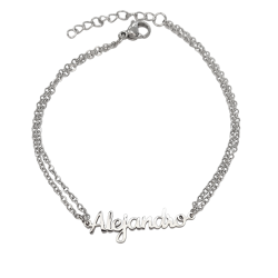 Pulsera con nombre de Alejandra en Acero Hipoalergénico 316l