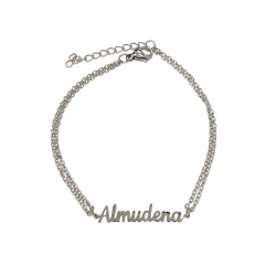Pulsera con nombre de Alejandra en Acero Hipoalergénico 316l