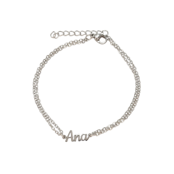 Pulsera con nombre de Alejandra en Acero Hipoalergénico 316l
