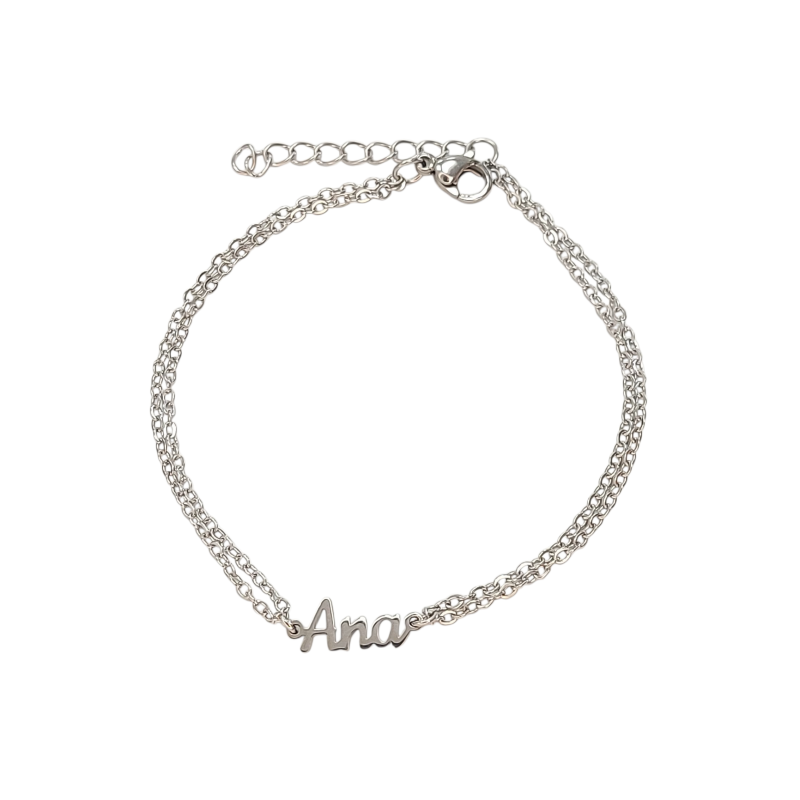 Pulsera con nombre de Alejandra en Acero Hipoalergénico 316l