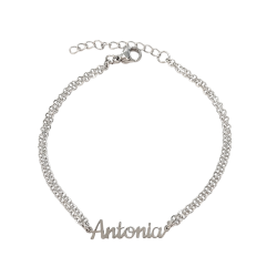 Pulsera con nombre de Alejandra en Acero Hipoalergénico 316l