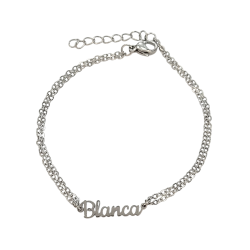 Pulsera con nombre de Alejandra en Acero Hipoalergénico 316l