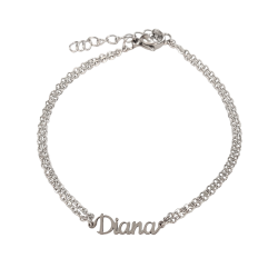 Pulsera con nombre de Alejandra en Acero Hipoalergénico 316l