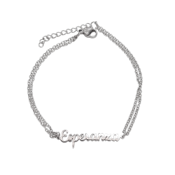 Pulsera con nombre de Alejandra en Acero Hipoalergénico 316l