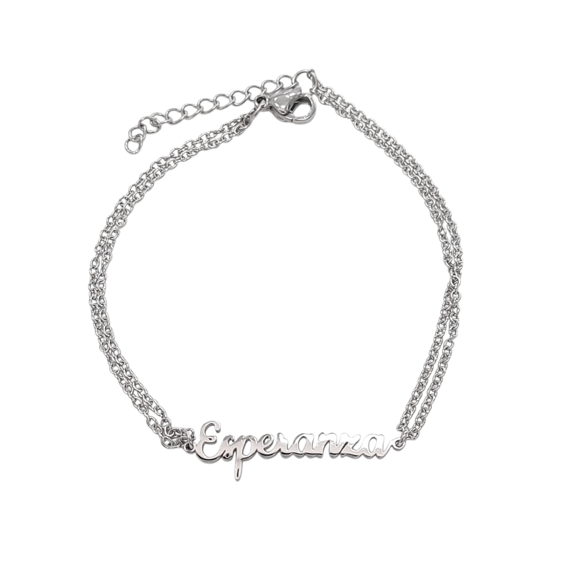 Pulsera con nombre de Alejandra en Acero Hipoalergénico 316l