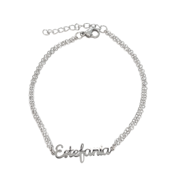 Pulsera con nombre de Alejandra en Acero Hipoalergénico 316l