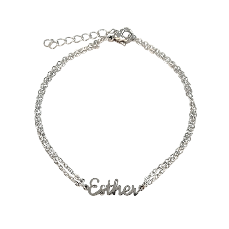 Pulsera con nombre de Alejandra en Acero Hipoalergénico 316l