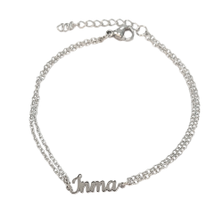 Pulsera con nombre de Alejandra en Acero Hipoalergénico 316l
