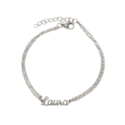 Pulsera con nombre de Alejandra en Acero Hipoalergénico 316l