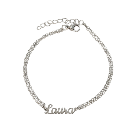 Pulsera con nombre de Alejandra en Acero Hipoalergénico 316l