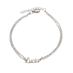 Pulsera con nombre de Lucía en Acero Hipoalergénico 316l