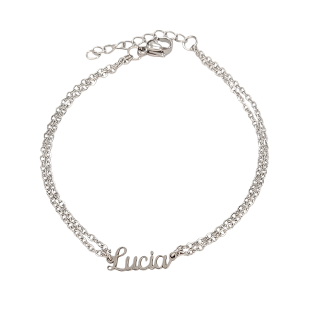 Pulsera con nombre de Lucía en Acero Hipoalergénico 316l