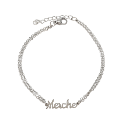 Pulsera con nombre de Lucía en Acero Hipoalergénico 316l