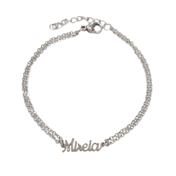 Pulsera con nombre de Lucía en Acero Hipoalergénico 316l