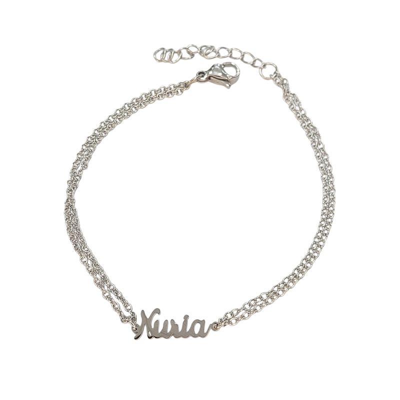 Pulsera con nombre de Lucía en Acero Hipoalergénico 316l