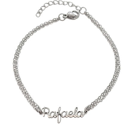 Pulsera con nombre de Rafaela en Acero Hipoalergénico 316l