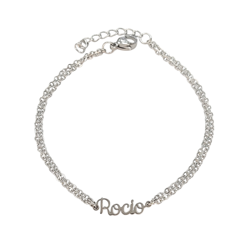 Pulsera con nombre de Rebeca en Acero Hipoalergénico 316l