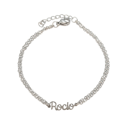 Pulsera con nombre de Rebeca en Acero Hipoalergénico 316l