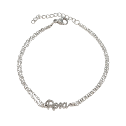 Pulsera con nombre de Rosa en Acero Hipoalergénico 316l