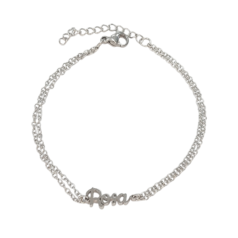 Pulsera con nombre de Rosa en Acero Hipoalergénico 316l