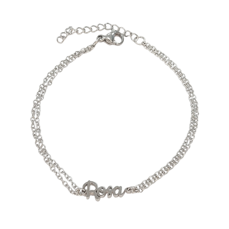 Pulsera con nombre de Rosa en Acero Hipoalergénico 316l