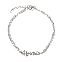 Pulsera con nombre de Rosario en Acero Hipoalergénico 316l