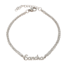 Pulsera con nombre de Sandra en Acero Hipoalergénico 316l