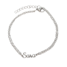 Pulsera con nombre de Sara en Acero Hipoalergénico 316l