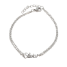Pulsera con nombre de Silvia en Acero Hipoalergénico 316l