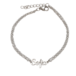 Pulsera con nombre de Sofía en Acero Hipoalergénico 316l