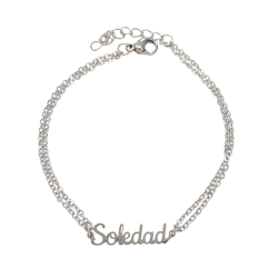 Pulsera con nombre de Soledad en Acero Hipoalergénico 316l