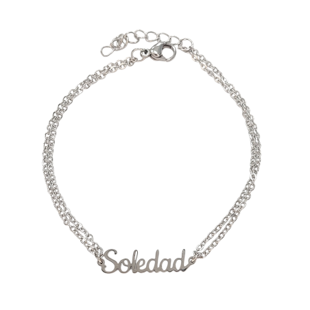 Pulsera con nombre de Soledad en Acero Hipoalergénico 316l