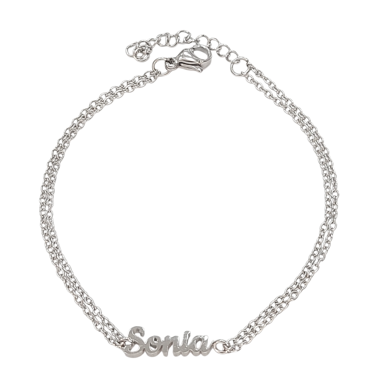 Pulsera con nombre de Sonia en Acero Hipoalergénico 316l