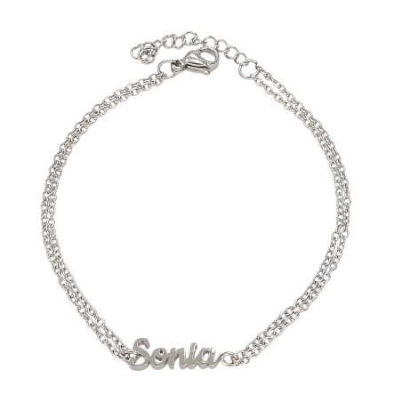 Pulsera con nombre de Sonia en Acero Hipoalergénico 316l