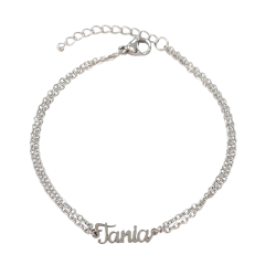 Pulsera con nombre de Tania en Acero Hipoalergénico 316l