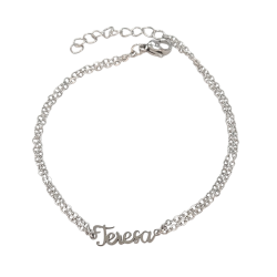 Pulsera con nombre de Teresa en Acero Hipoalergénico 316l