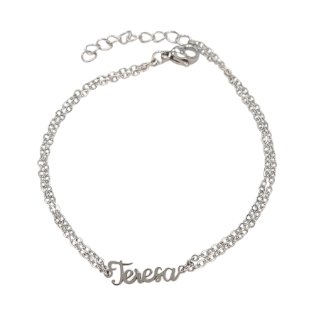 Pulsera con nombre de Teresa en Acero Hipoalergénico 316l