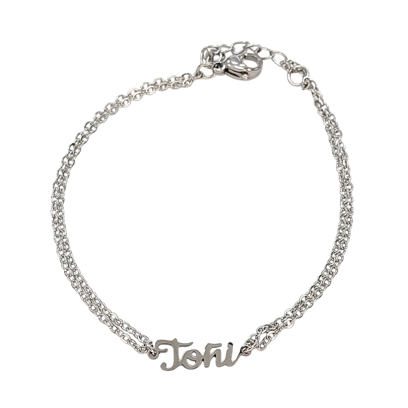 Pulsera con nombre de Toñi en Acero Hipoalergénico 316l