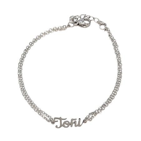 Pulsera con nombre de Toñi en Acero Hipoalergénico 316l