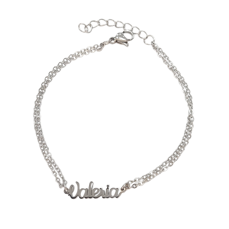 Pulsera con nombre de Valentina en Acero Hipoalergénico 316l