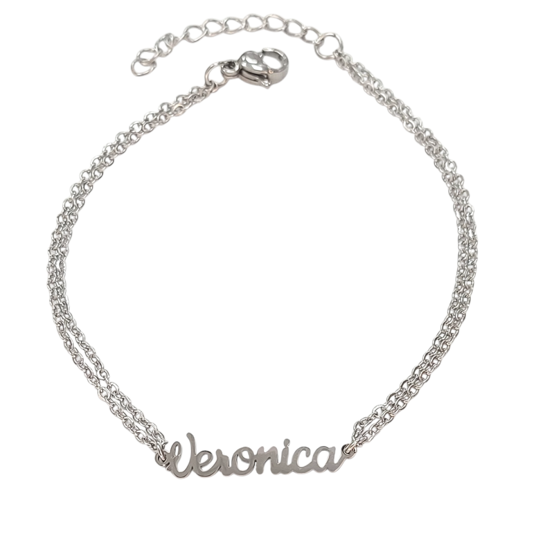 Pulsera con nombre de Verónica en Acero Hipoalergénico 316l