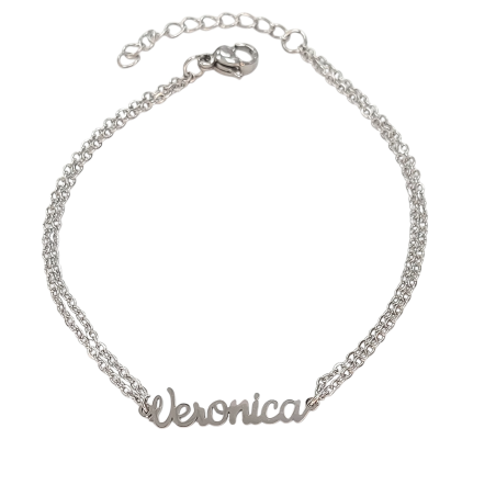 Pulsera con nombre de Verónica en Acero Hipoalergénico 316l