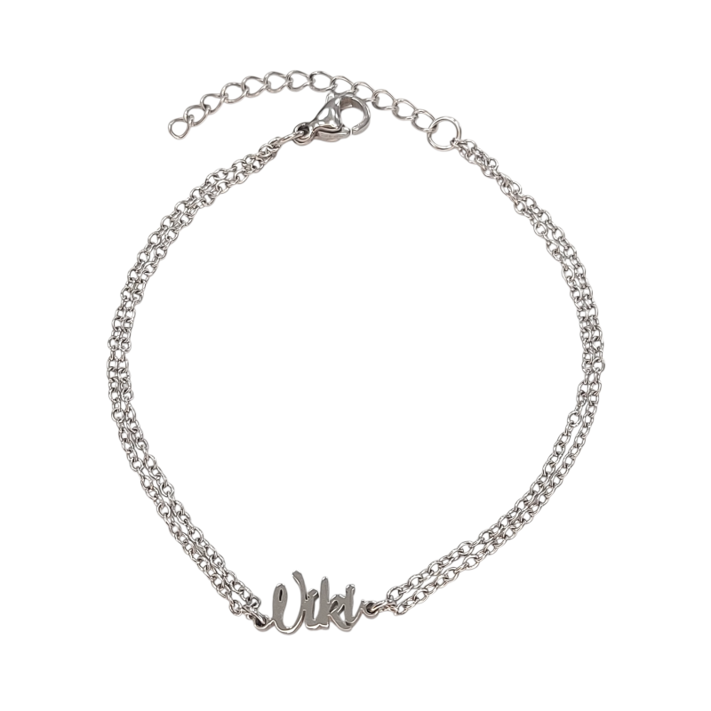 Pulsera con nombre de Viki en Acero Hipoalergénico 316l