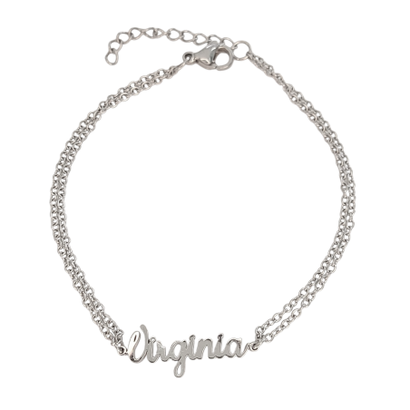 Pulsera con nombre de Virginia en Acero Hipoalergénico 316l