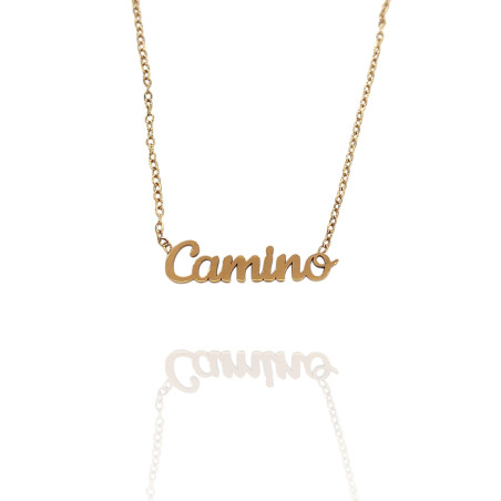 Collar con nombre de Camino en Acero Hipoalergénico 316l